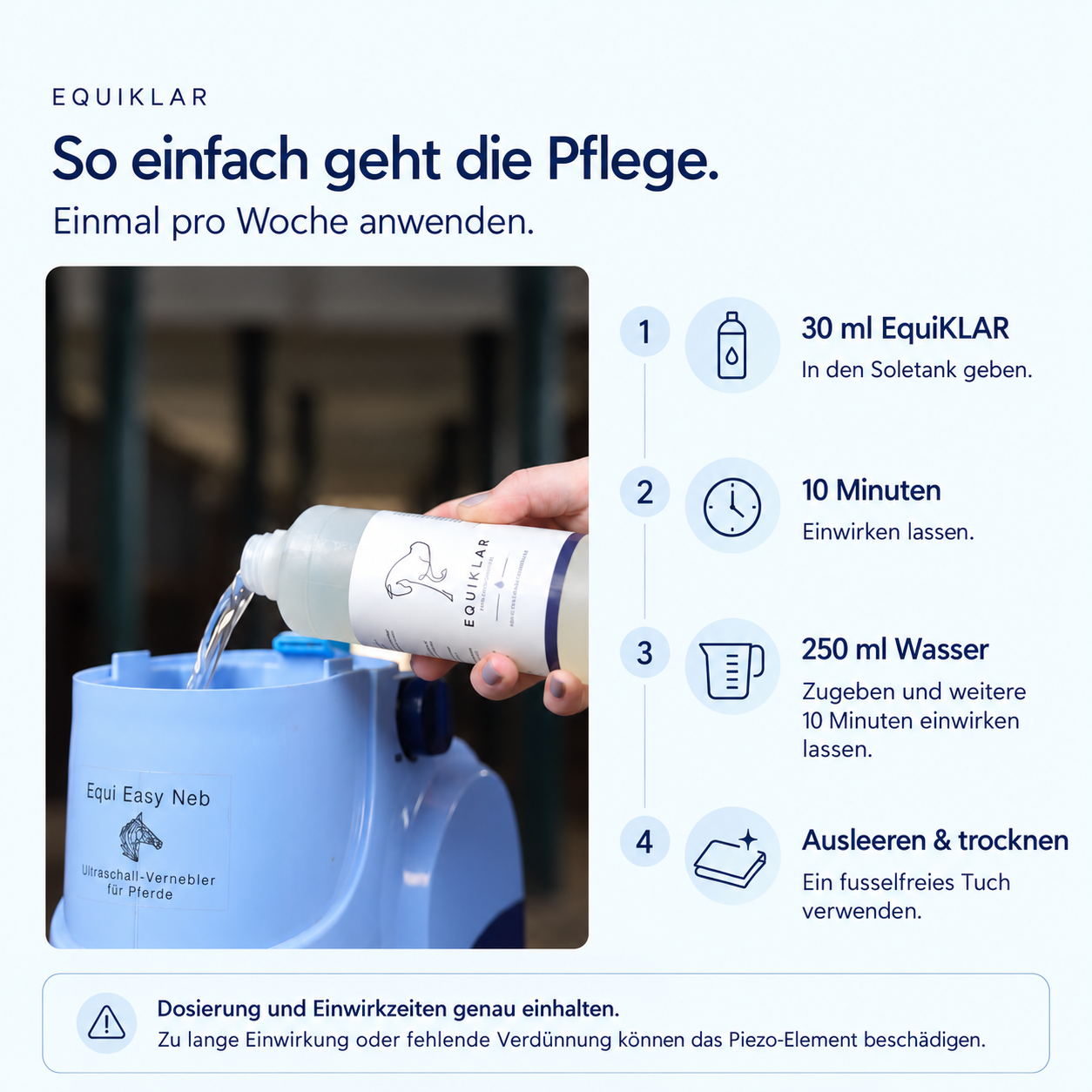 EquiKLAR - Reinigungsmittel für Ultraschall-Vernebler - PEGASALT