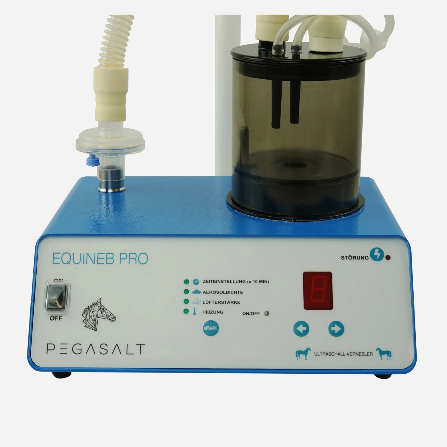 Equineb Pro | Ultraschall-Vernebler & Pferdeinhalator für mobile Solekammern | PEGASALT