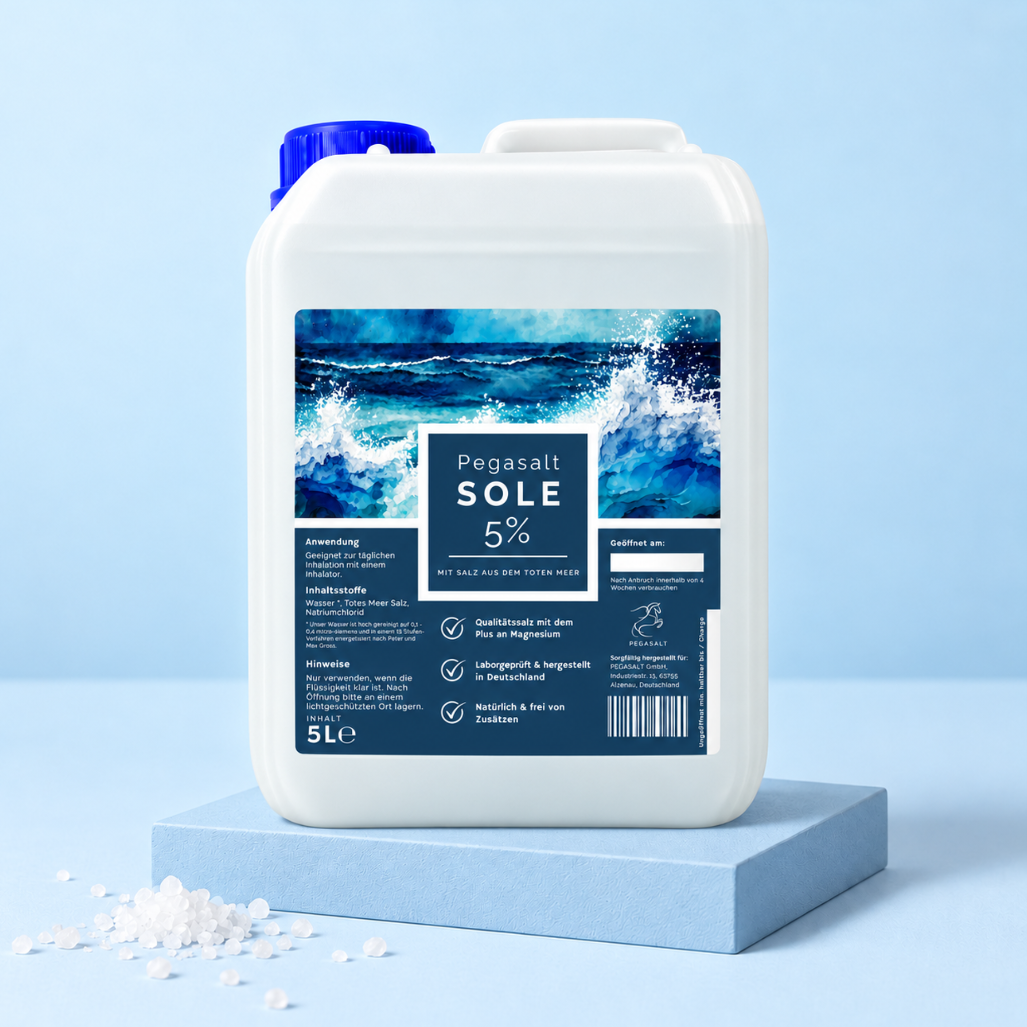 Pegasalt-Sole 5% | Sole zur Inhalation für  5000 ml | PEGASALT