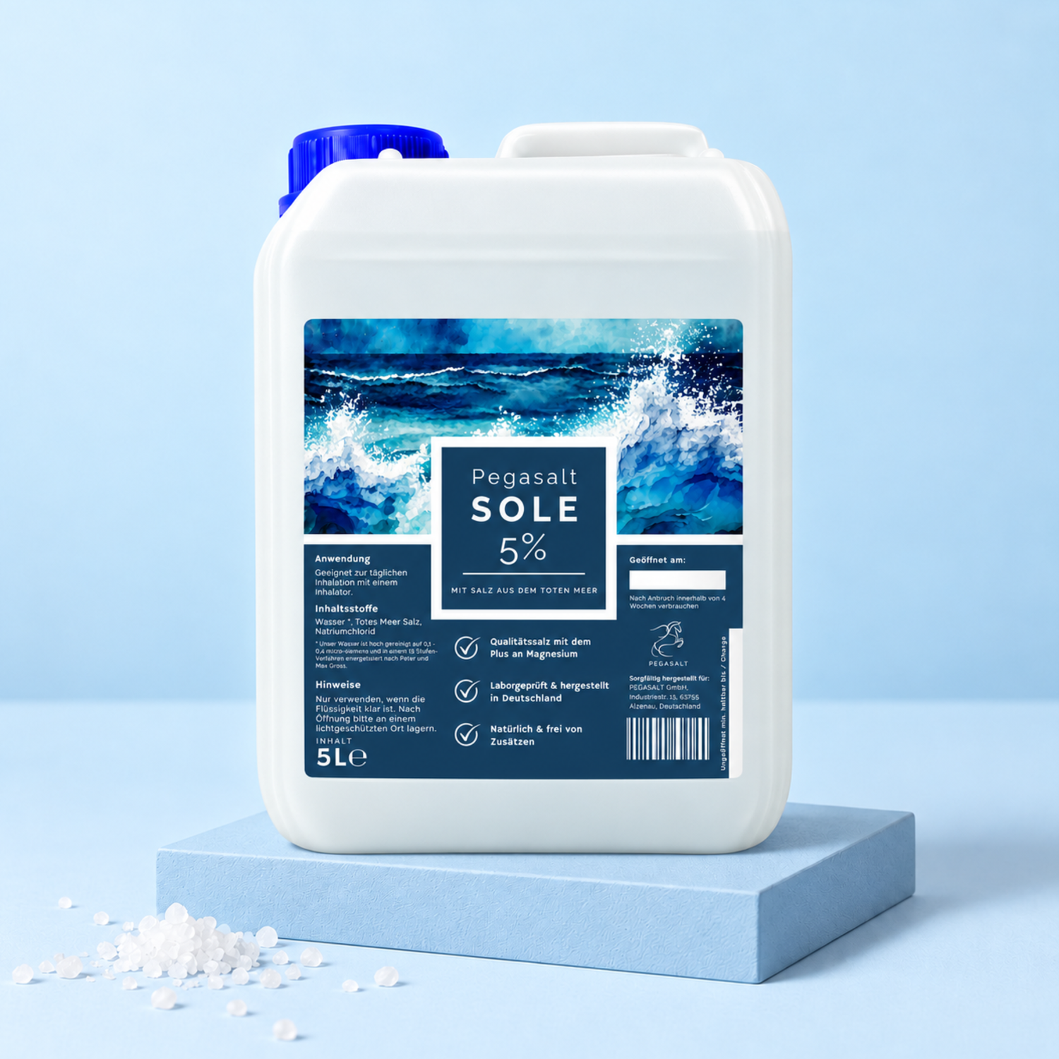 Pegasalt-Sole 5% | Sole zur Inhalation für  5000 ml | PEGASALT