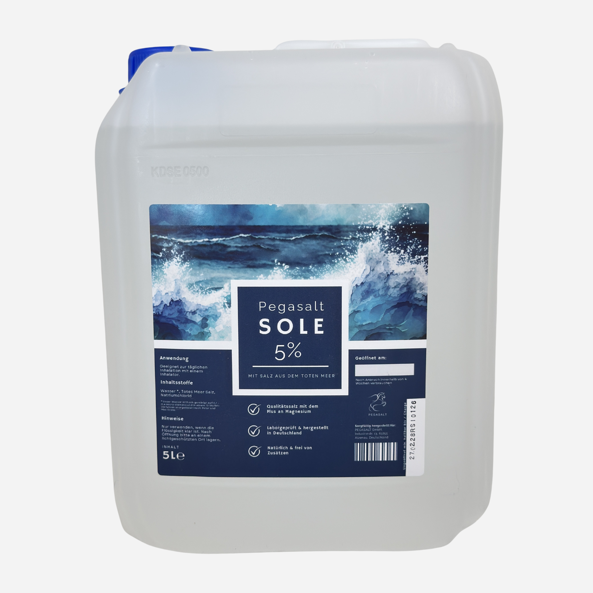 Pegasalt-Sole 5% | Sole zur Inhalation für  5000 ml | PEGASALT