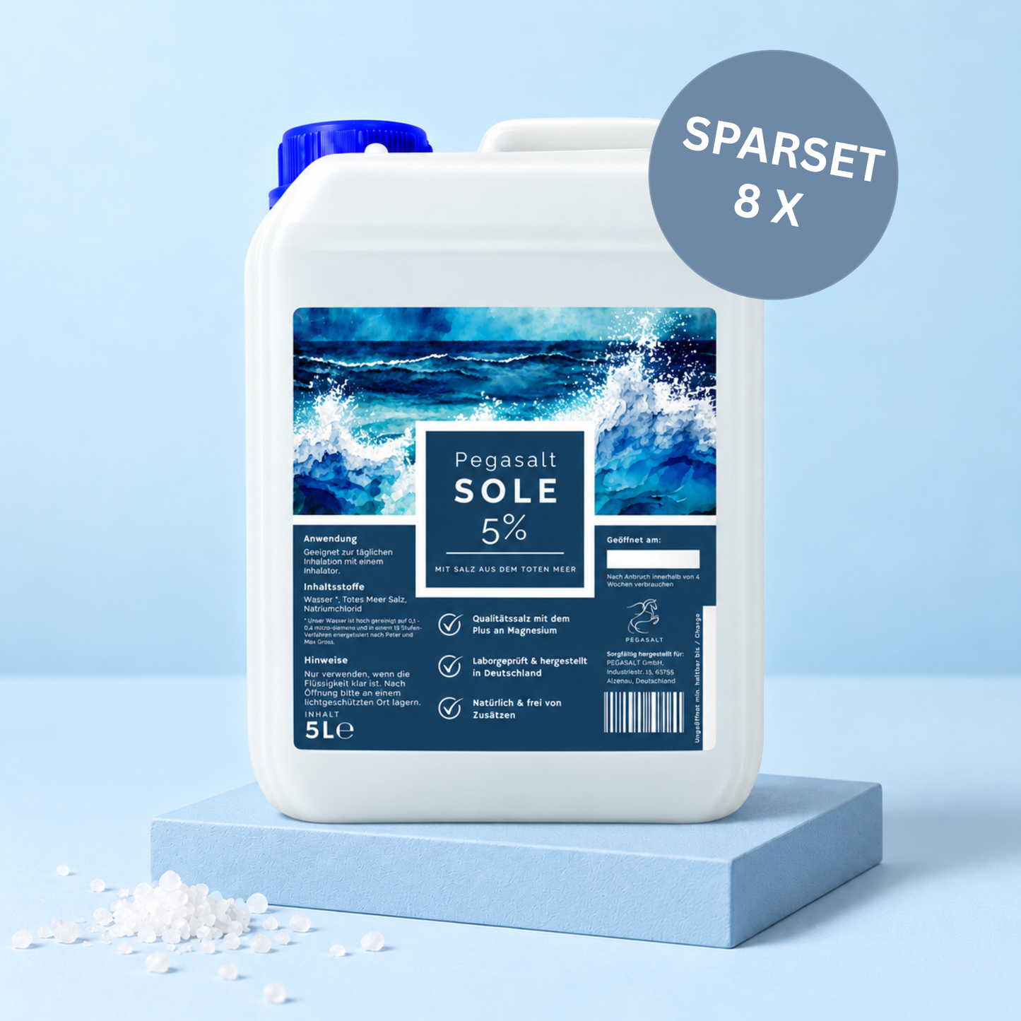 Pegasalt-Sole 5% | Sole zur Inhalation für  5000 ml | PEGASALT